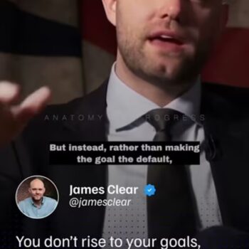 You dont rise to your goals
